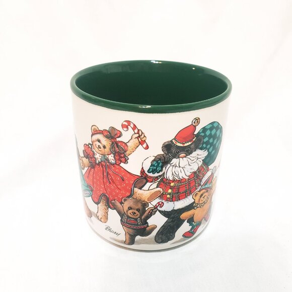Merry Bears Teddy Bear Christmas Santa Coffee Mug 13 oz Cup Potpourri Designs - Picture 2 of 9